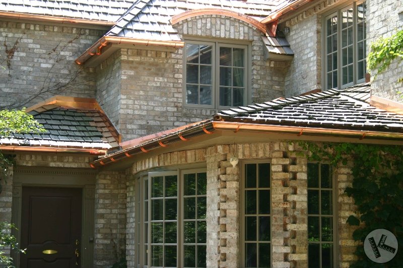Roof Flashing, Brick Flashing, Eyebrow Flashing, & Copper Gutters