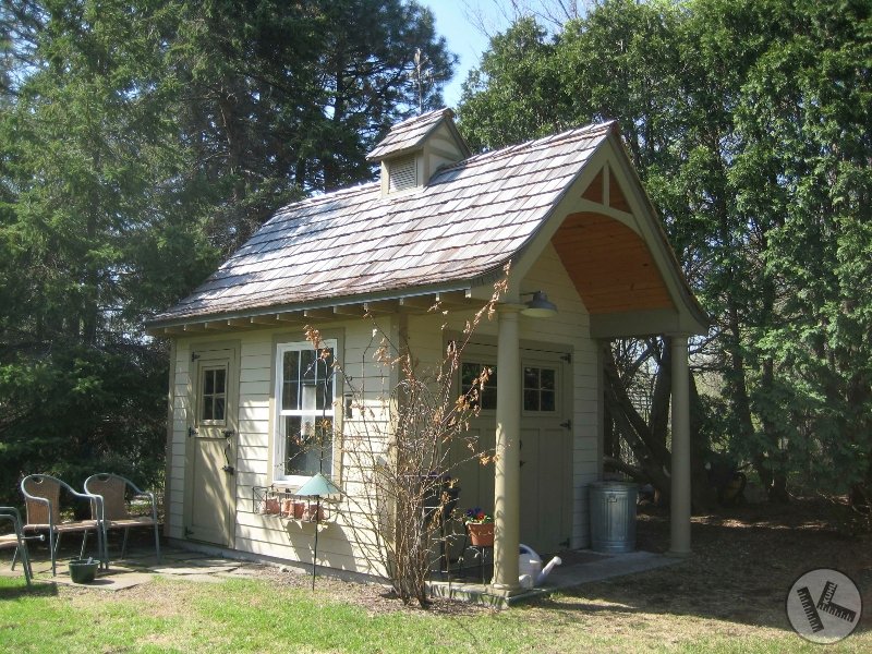 Whimsical Excelsior Minnesota Potting Shed with Cedar Roof