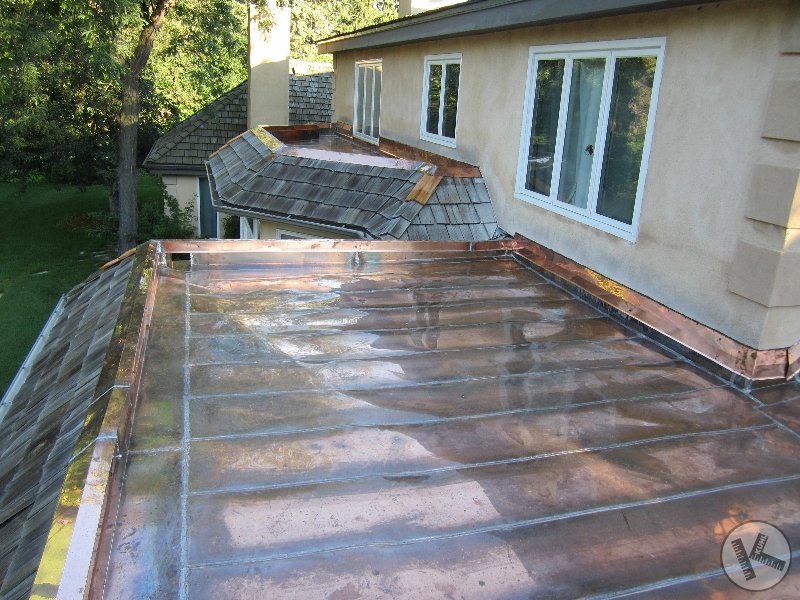 AFTER: Leaking Flat Roof Replaced with Copper in Deephaven