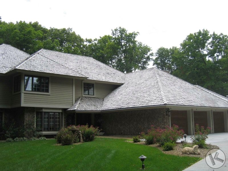 AFTER: Applying Wood Preservative to a Cedar Roof (Edina, MN)