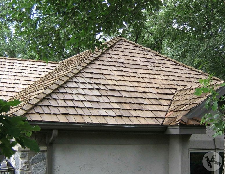 AFTER: Close-up, Professional Cedar Roof Cleaning (Eden Prairie, MN)