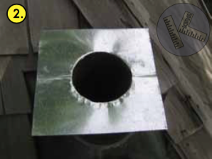 2. Fit galvanized sheet metal lid.