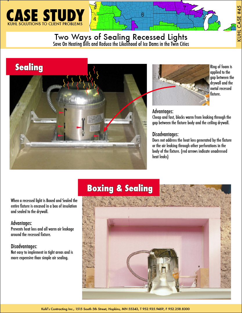 Two Ways of Sealing Recessed Lights